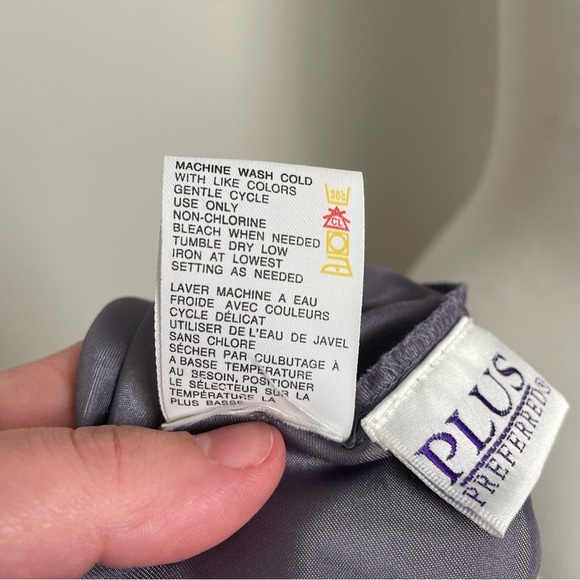 Vintage Satin Lace Trim Embroidered Purple Slip Dress Size 3XL - Picture 5 of 5